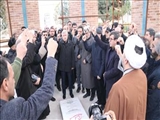تجمع دانشگاهیان دانشگاه‌ هنر اسلامی تبریز و دانشگاه صنعتی تبریز در عزای شهادت مظلومانه رهبر معظم انقلاب اسلامی